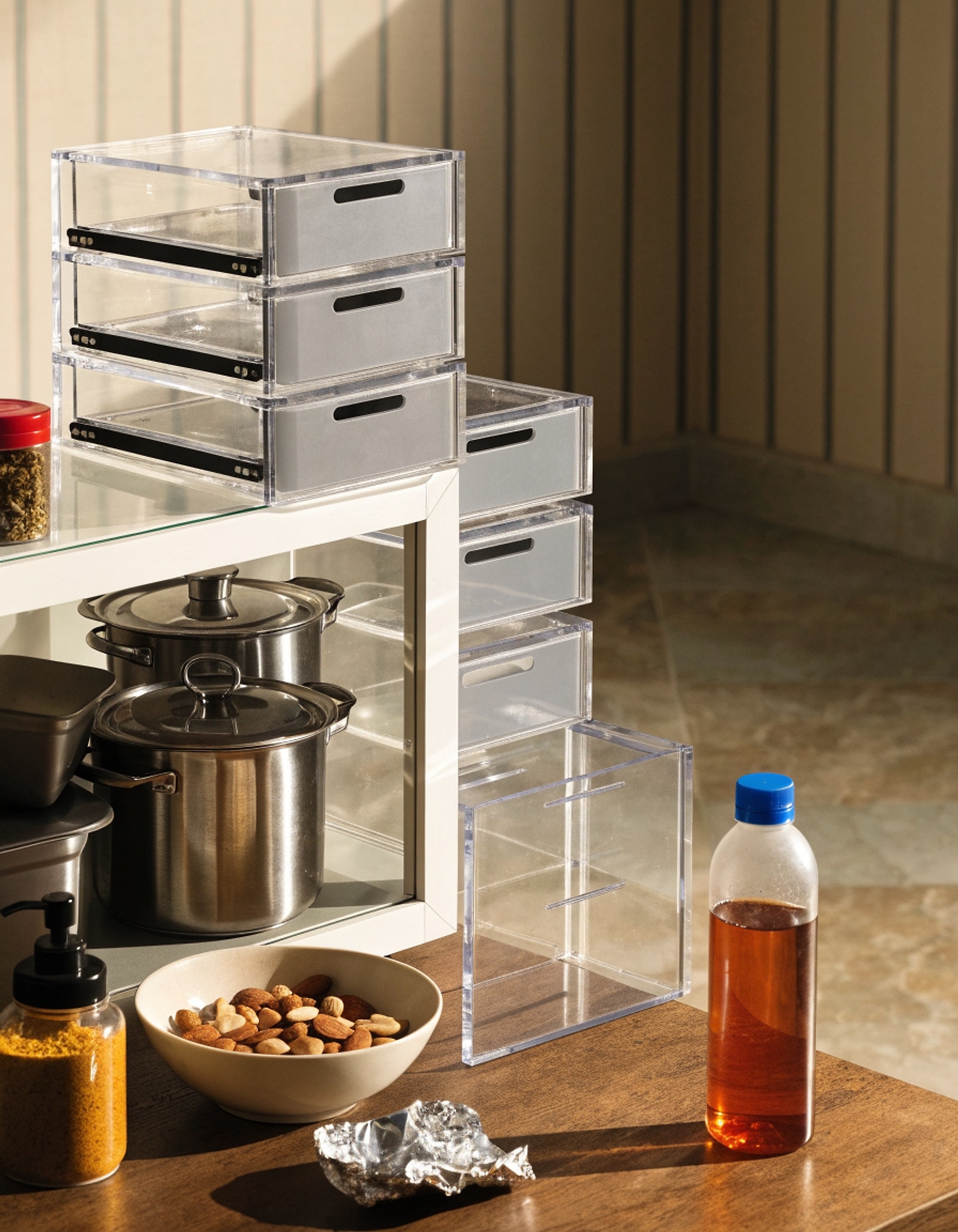 Illustrative visual for Vtopmart 6 Pack Small Stackable Storage Drawers,Clear Acrylic