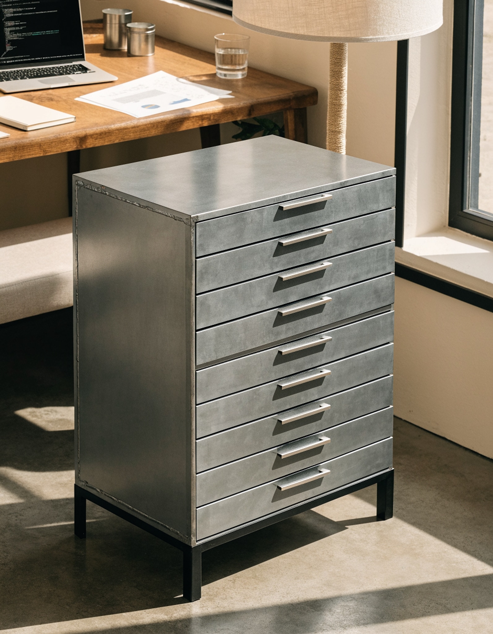 Illustrative visual for SONGMICS Chest of Drawers Storage Unit, Steel, 8 Drawers
