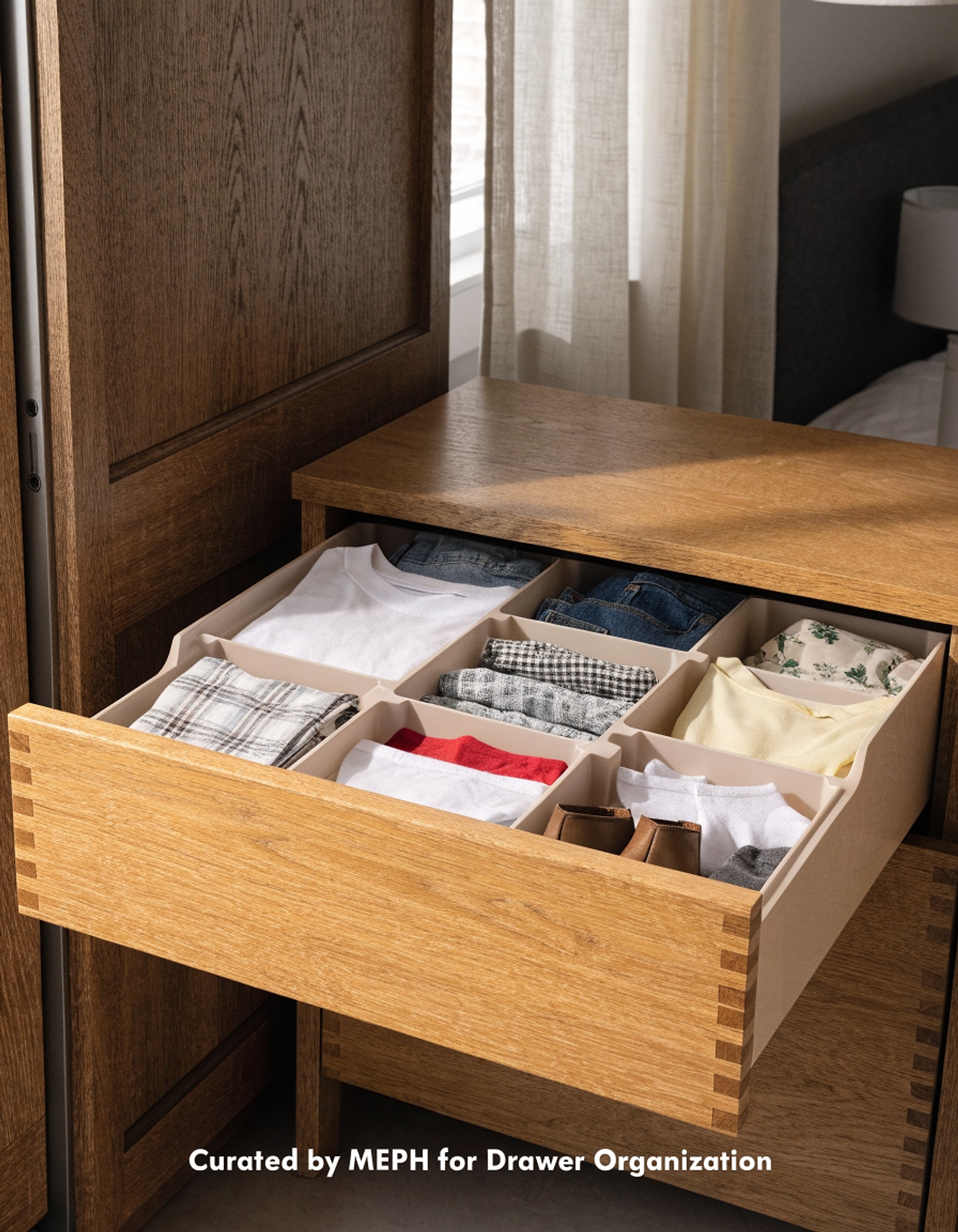 Illustrative visual for Vtopmart 12 Pack Drawer Organizer for Clothes, Underwear Organizer, Beige