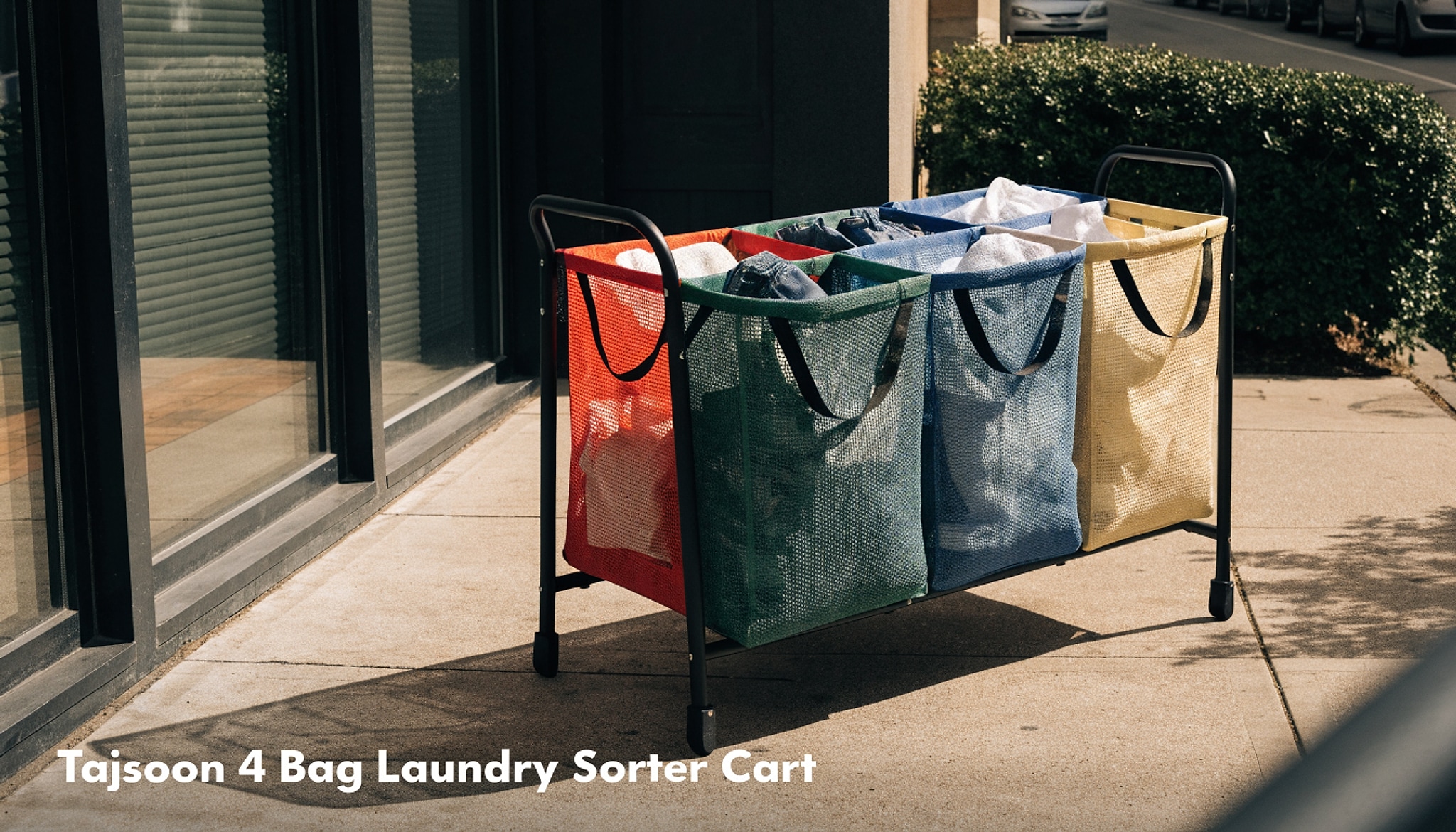 Illustrative visual for Tajsoon 4 Bag Laundry Sorter Cart, Laundry Sorter 4 Sections, 4 Colors