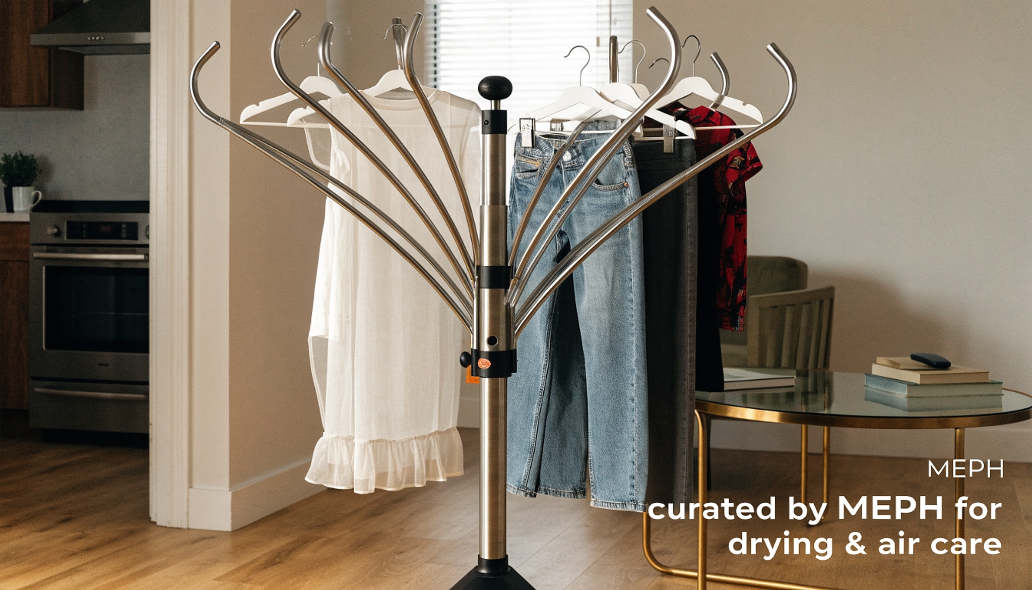 Illustrative visual for Abiglifty Clothes Drying Rack, 60-Inch Foldable and Rotatable Drying Rack