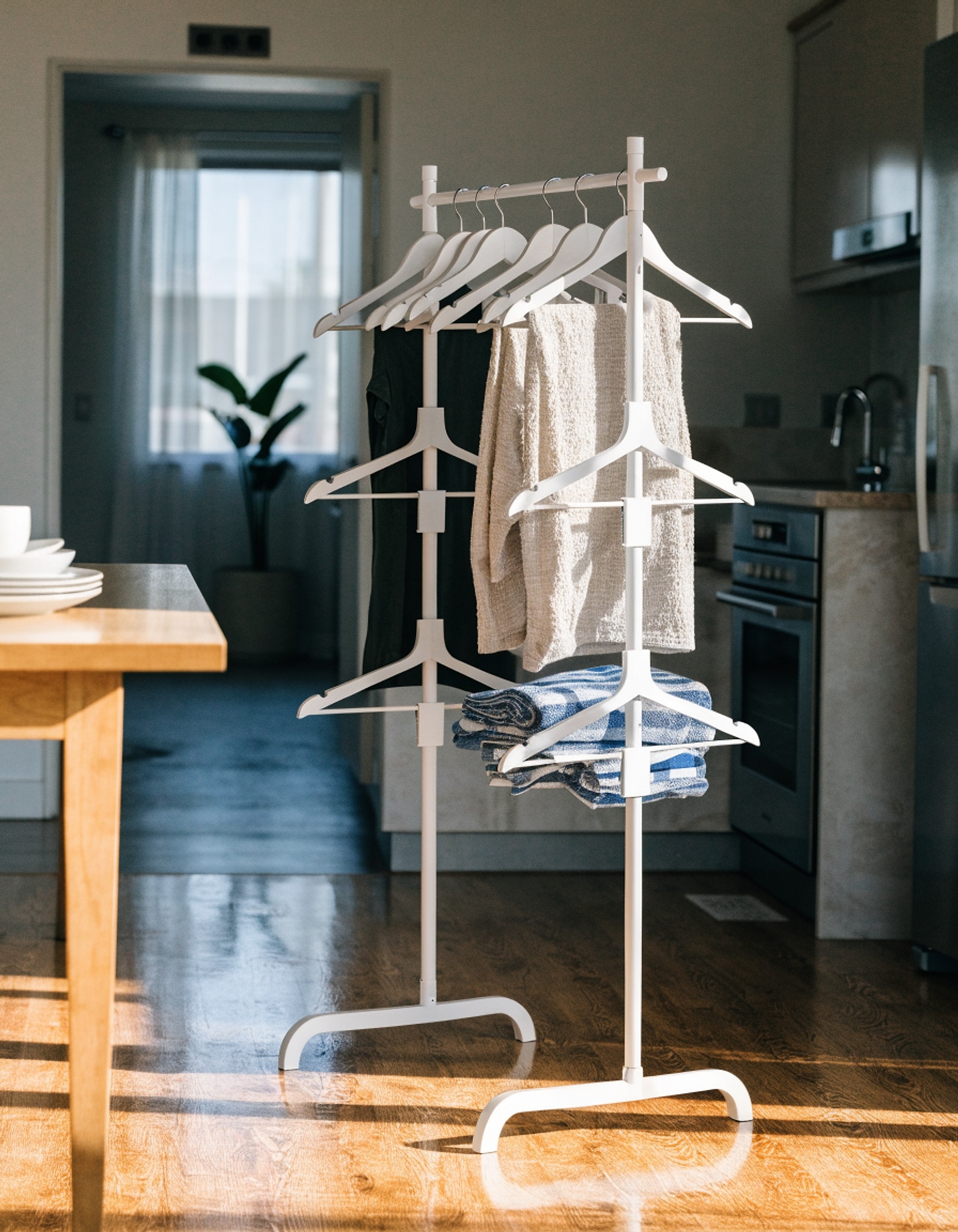 Illustrative visual for SortWise 3 Tiers Clothes Drying Rack, White