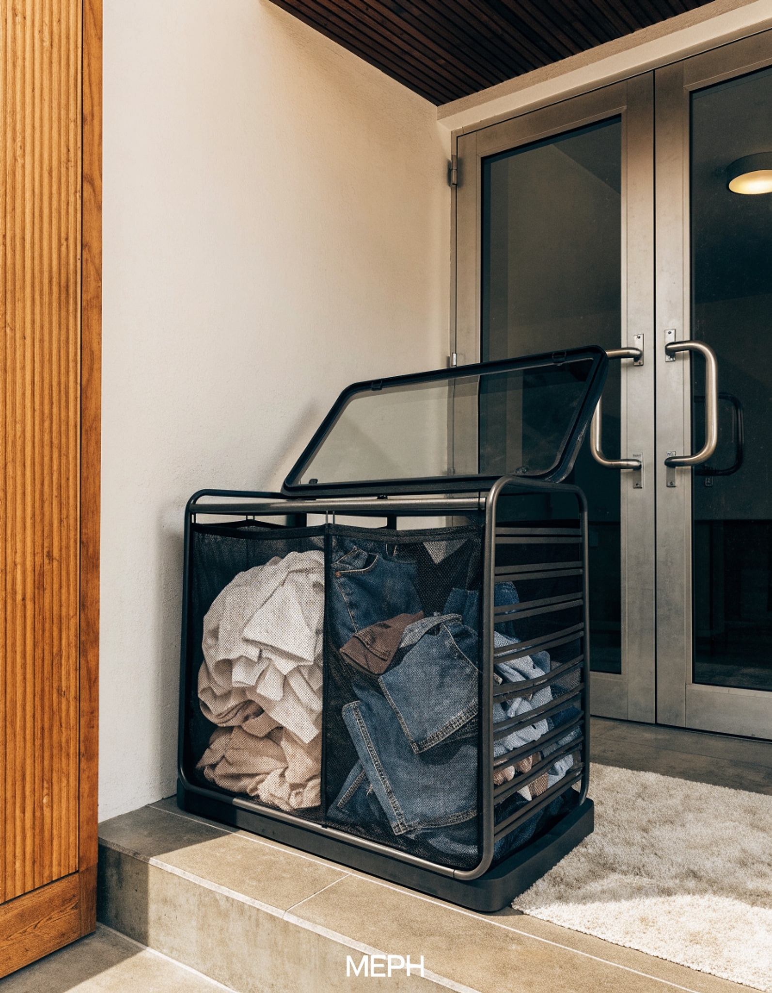 Illustrative visual for 195L Laundry Hamper 3 Section,Large Laundry Hamper with Lid,Dirty Clothes Hamper with 3 Inner Bags,Collapsible Laundry Basket Organizer for Laundry Room,Bedroom,Laundry Sorter Hamper 3 Compartment