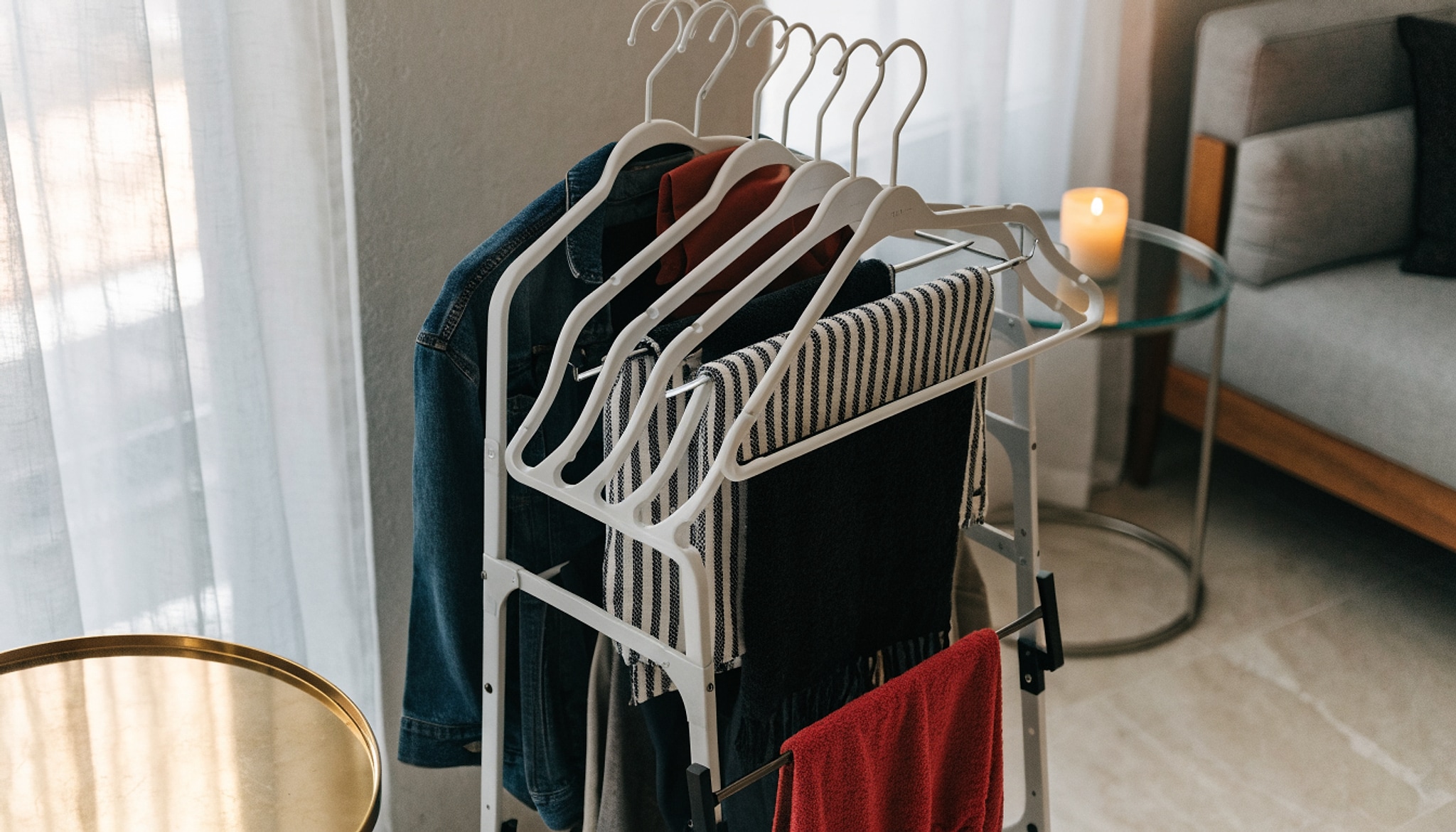 Illustrative visual for HOMIDEC Clothes Drying Rack, 4-Tier Foldable Clothes Hanger Adjustable