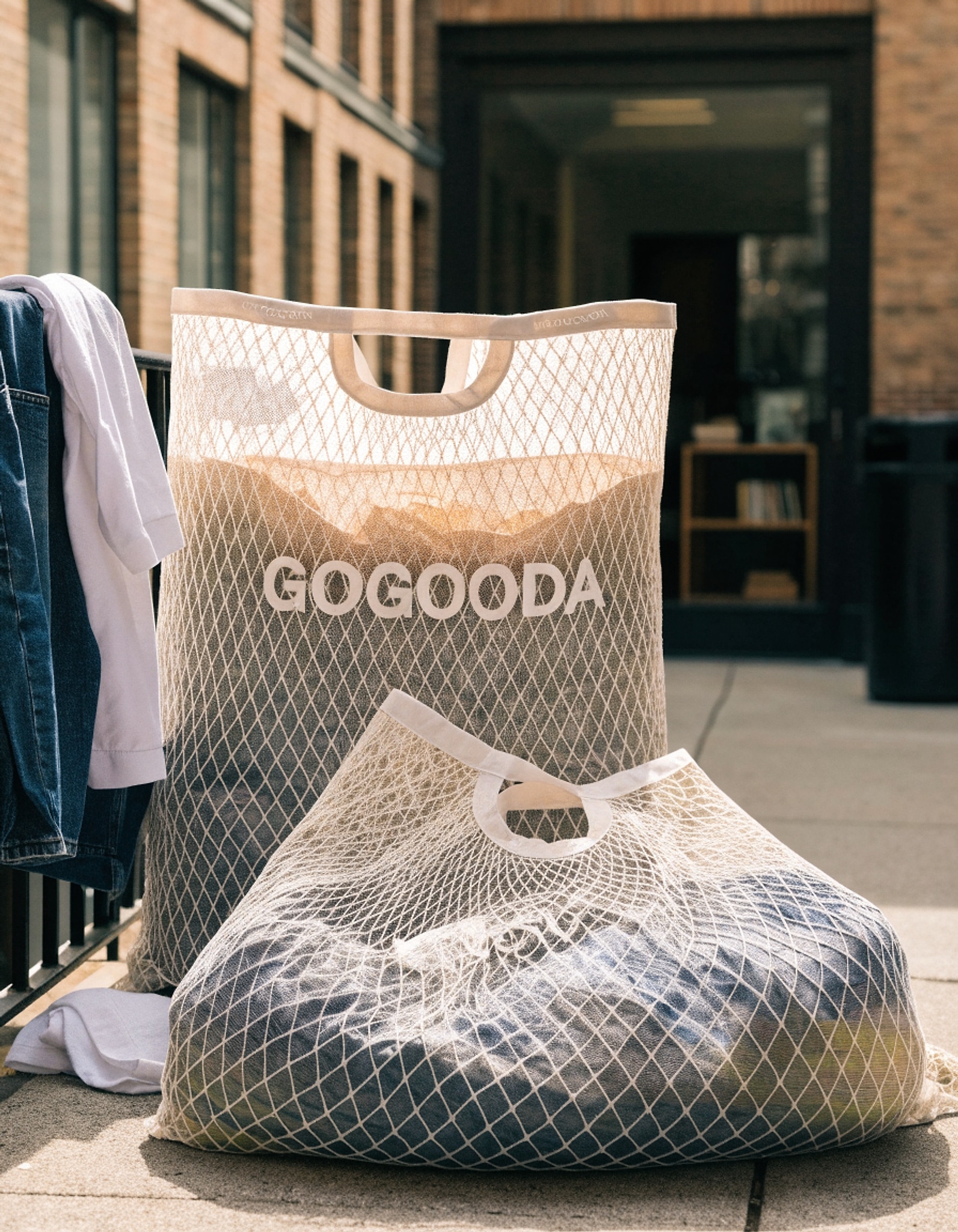 Illustrative visual for GOGOODA 2 Pack Extra Large Mesh Laundry Bag 43 x 35 in – XXXXL Washing Bag