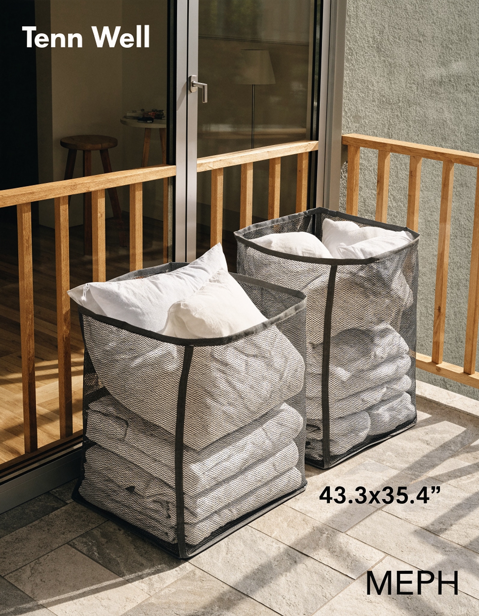 Illustrative visual for Tenn Well 2Pk 43.3x35.4" Extra Large Mesh Bags Heavy Duty For Bedding