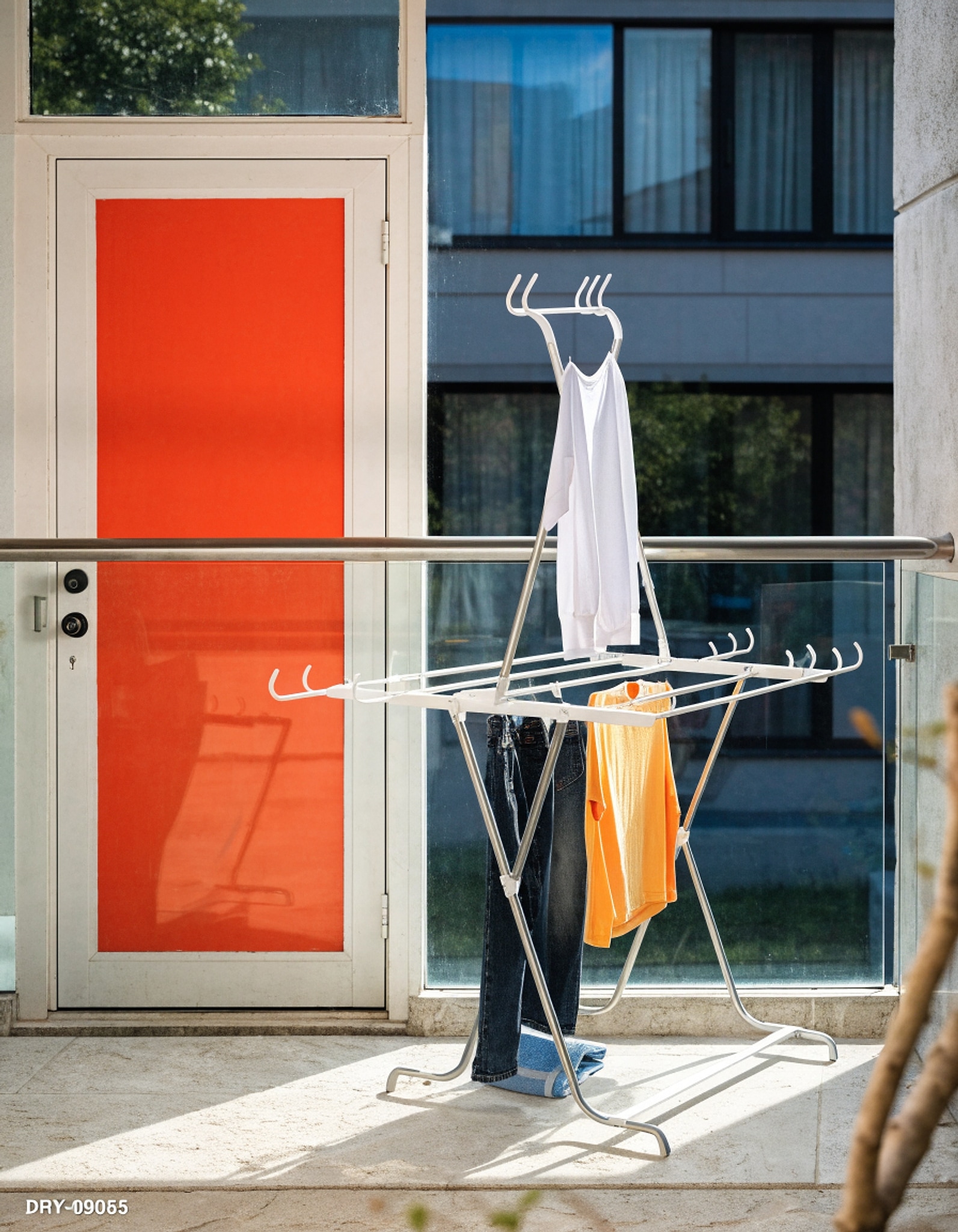 Illustrative visual for Honey-Can-Do DRY-09065 Collapsible Clothes Drying Rack Steel,White / Siver